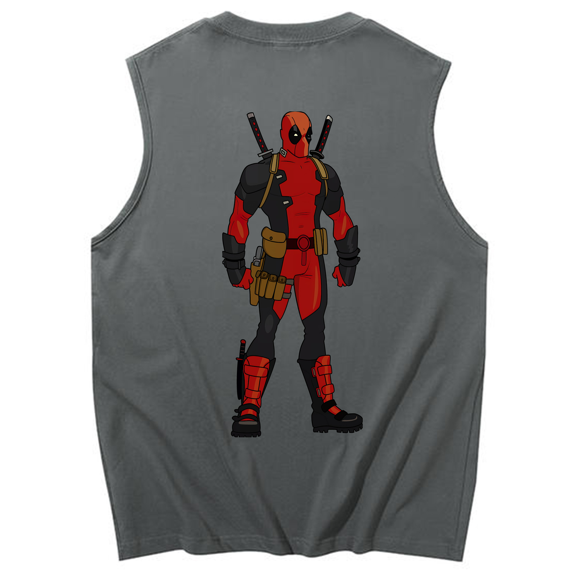 （画像用） Deadpool デッドプール コットン100％タンクトップ（背面プリント）